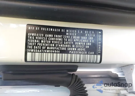 2019 Volkswagen Beetle 2.0T Final Edition Se/2.0T Final Edition Sel/2.0T S/2.0T Se из США, поврежденный, VIN 3VW5DAAT2KM504944